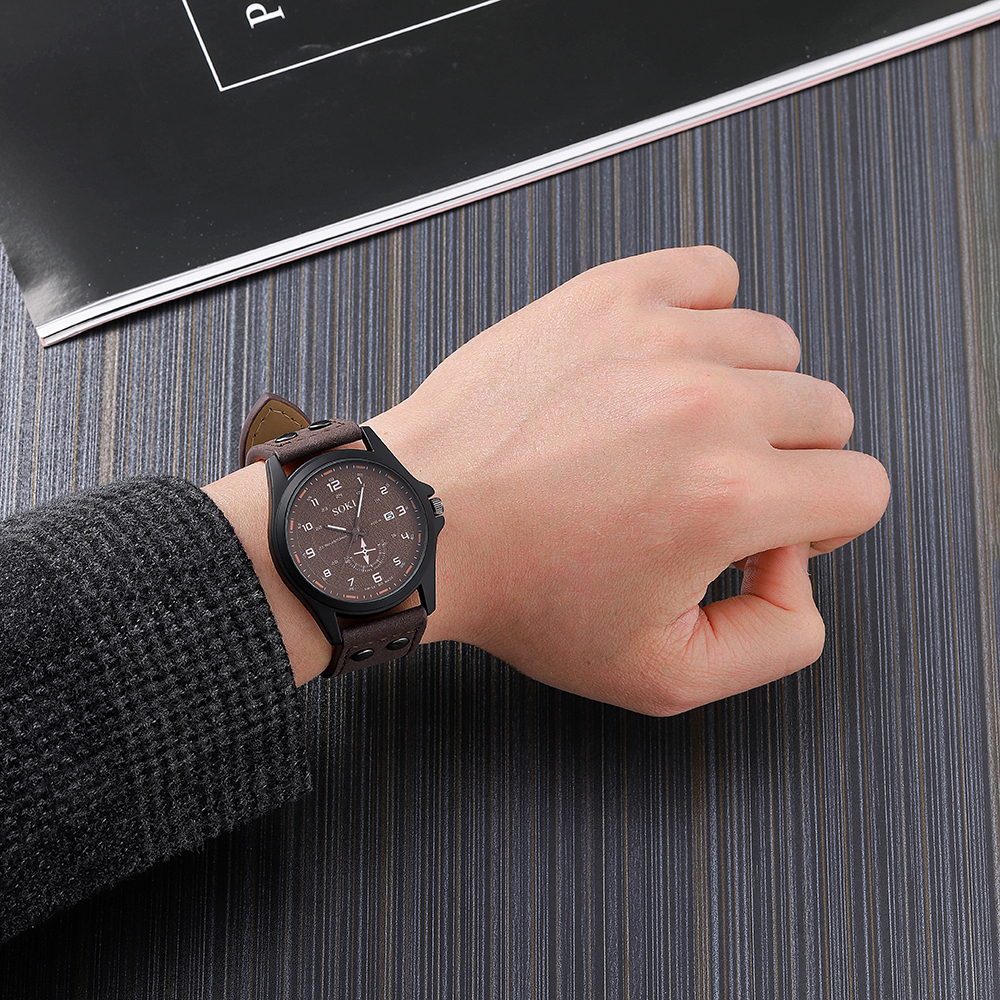 Menu0027S Simple Style Geometric Watch