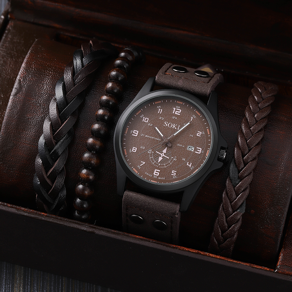 Menu0027S Simple Style Geometric Watch