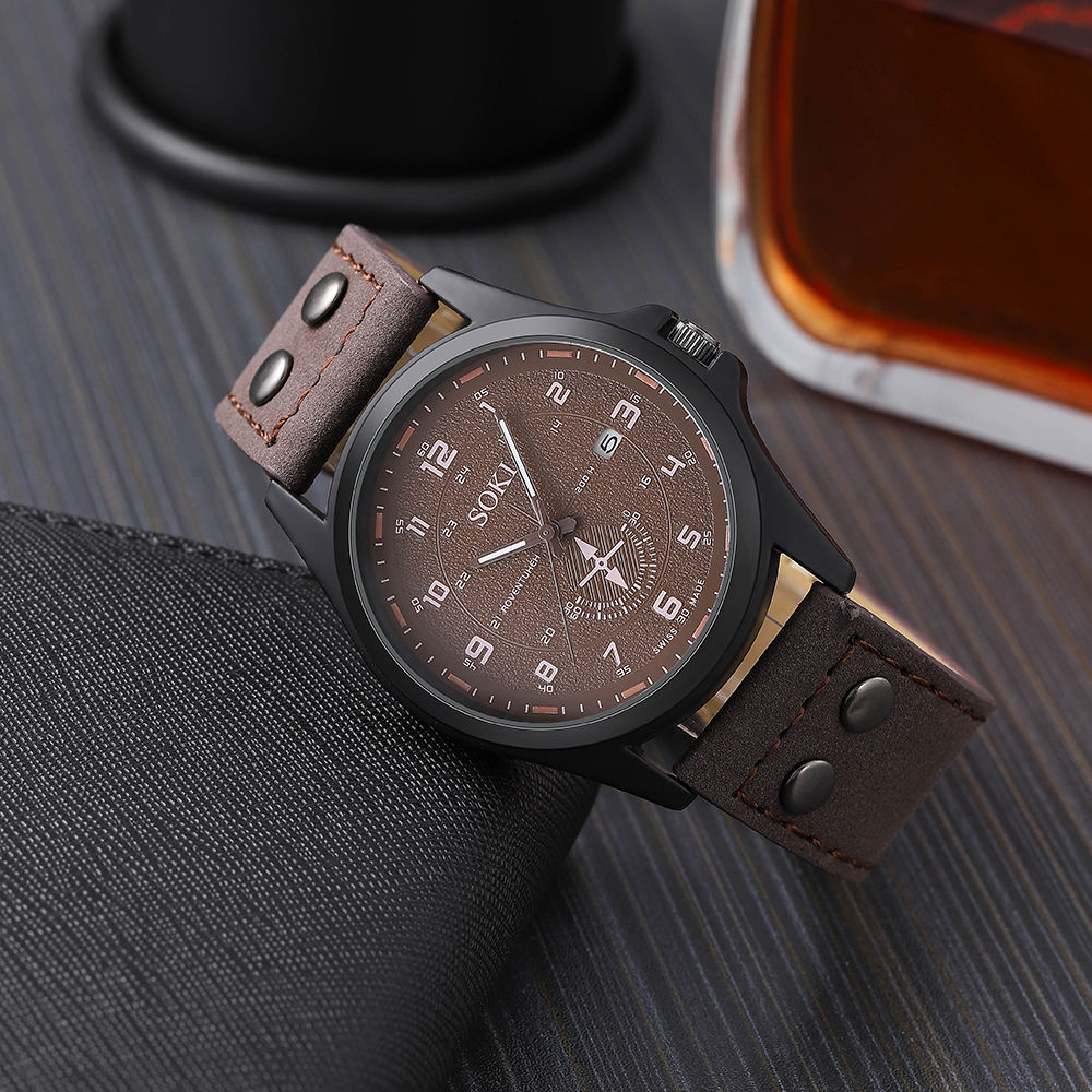 Menu0027S Simple Style Geometric Watch