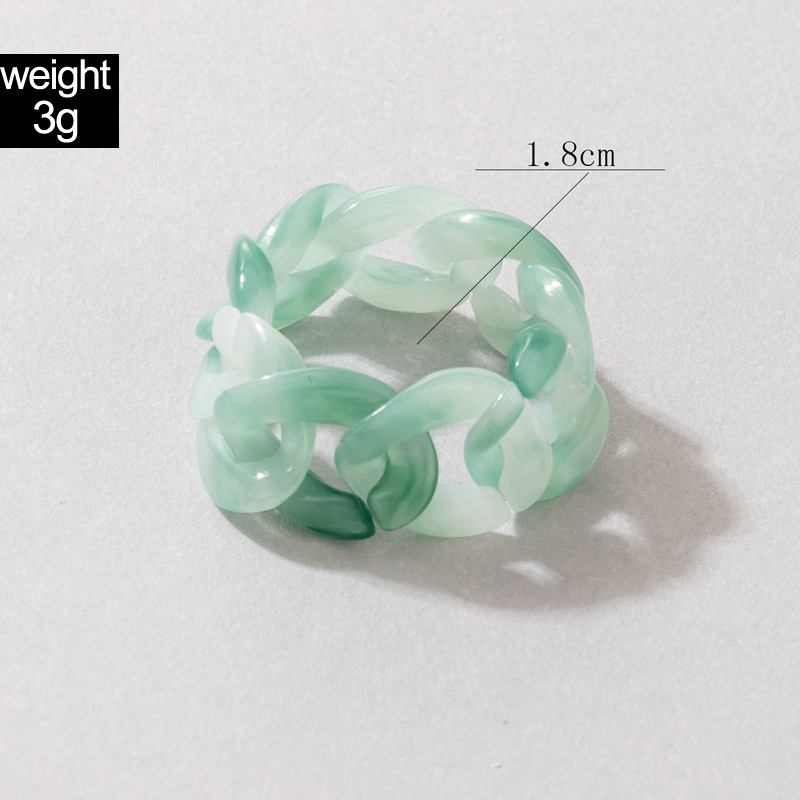 Retro Resin Geometric Ring Daily