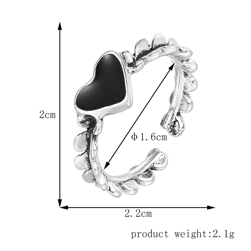 One Pack Love Heart-Shaped Ring