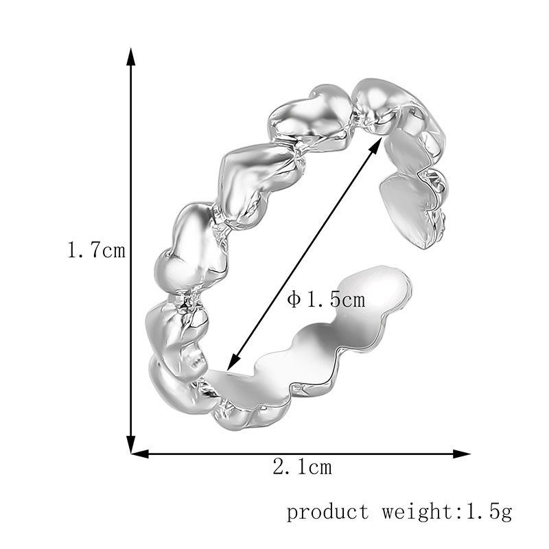 One Pack Love Heart-Shaped Ring