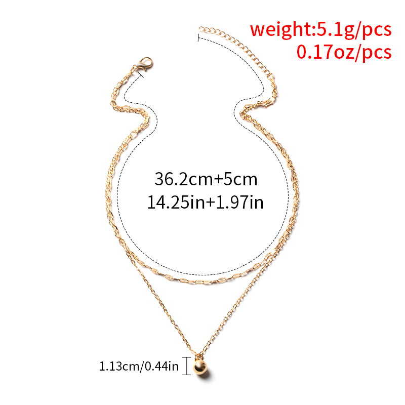 Fashion Round Alloy Plating Necklace