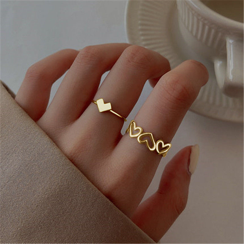 Womenu0027S Fashion Heart Alloy No Inlaid Rings Plating