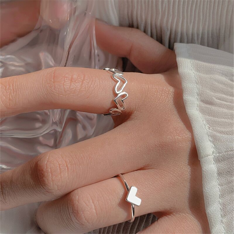 Womenu0027S Fashion Heart Alloy No Inlaid Rings Plating