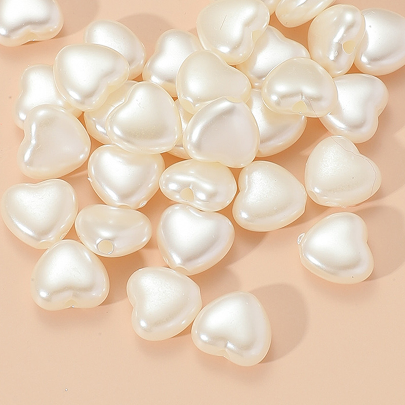 Handmade DIY Bulk Beaded Heart-Shaped Pearl 40 PCs Bag Accessories