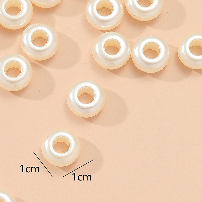 DIY Handmade Accessories Big Hole Pearl Spacer Bulk Beads 36 PCs