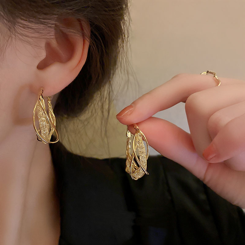 Fashion Copper Circle Earrings Shopping Electroplating Hoop Earrings As Picture