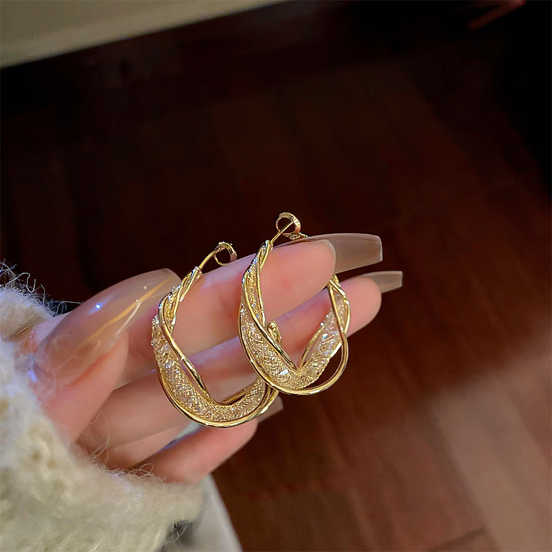 Fashion Copper Circle Earrings Shopping Electroplating Hoop Earrings As Picture