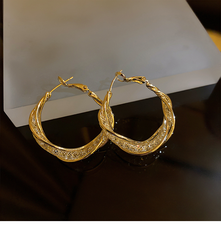 Fashion Copper Circle Earrings Shopping Electroplating Hoop Earrings As Picture