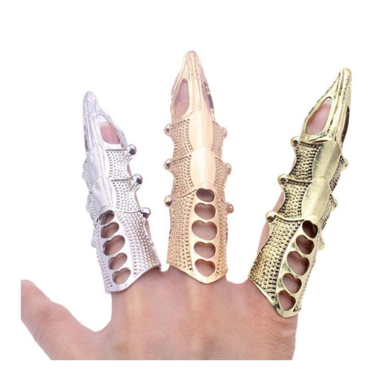 Fashion Exaggerated Joint decoration Nail Flexible Open Ring Accessories