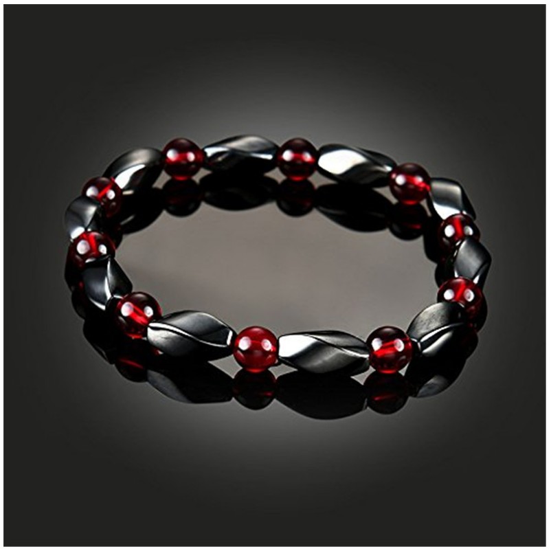 Fashion Hematite Gemstone Beaded New Hand-Woven Magnet Bracelet