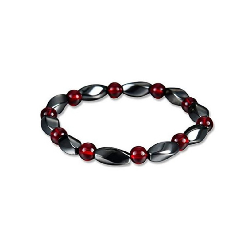 Fashion Hematite Gemstone Beaded New Hand-Woven Magnet Bracelet