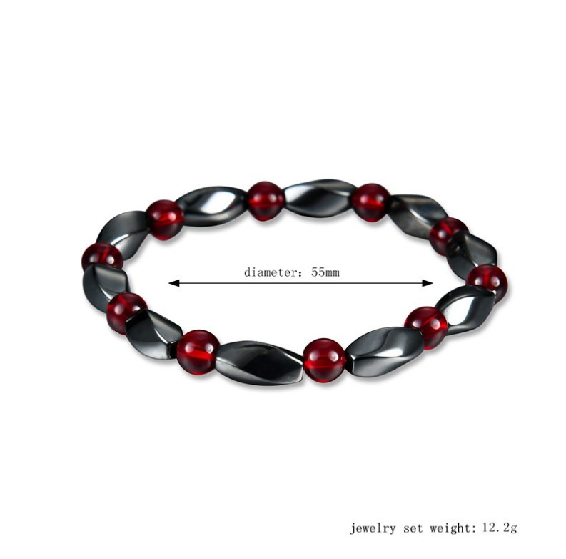 Fashion Hematite Gemstone Beaded New Hand-Woven Magnet Bracelet