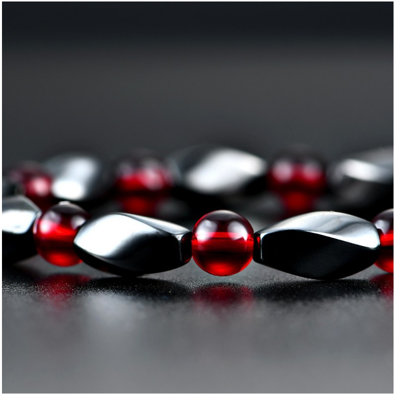 Fashion Hematite Gemstone Beaded New Hand-Woven Magnet Bracelet