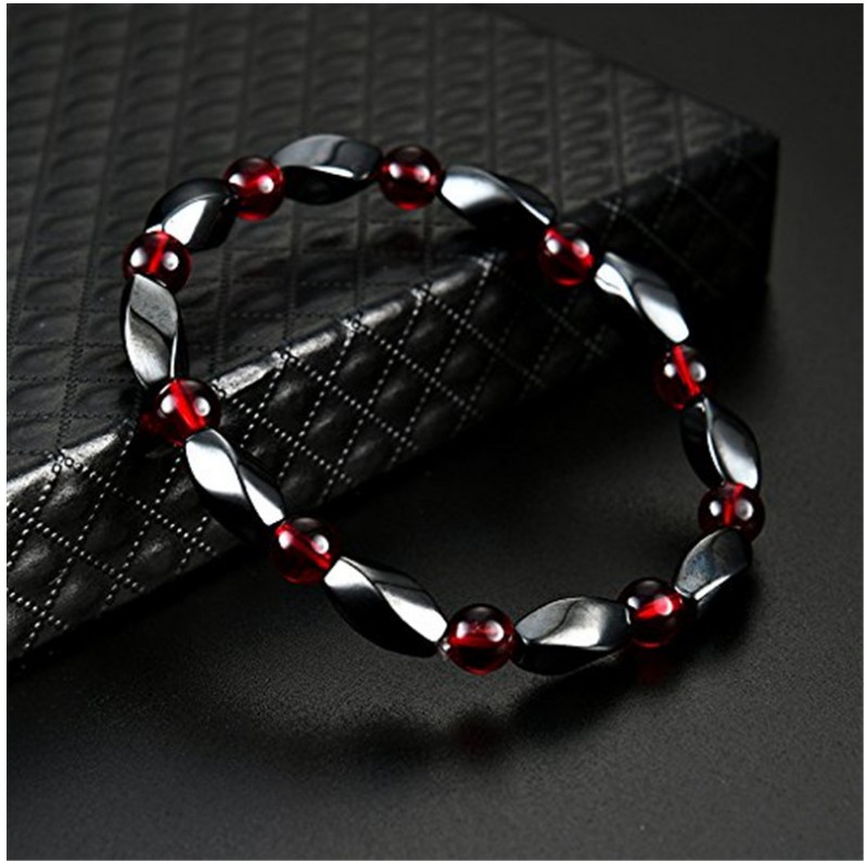 Fashion Hematite Gemstone Beaded New Hand-Woven Magnet Bracelet