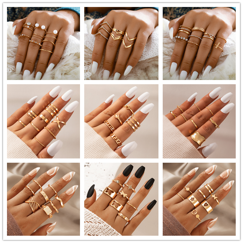 Fashion Alloy T Shape V Shape Heart shape Ring Daily Copper Rings