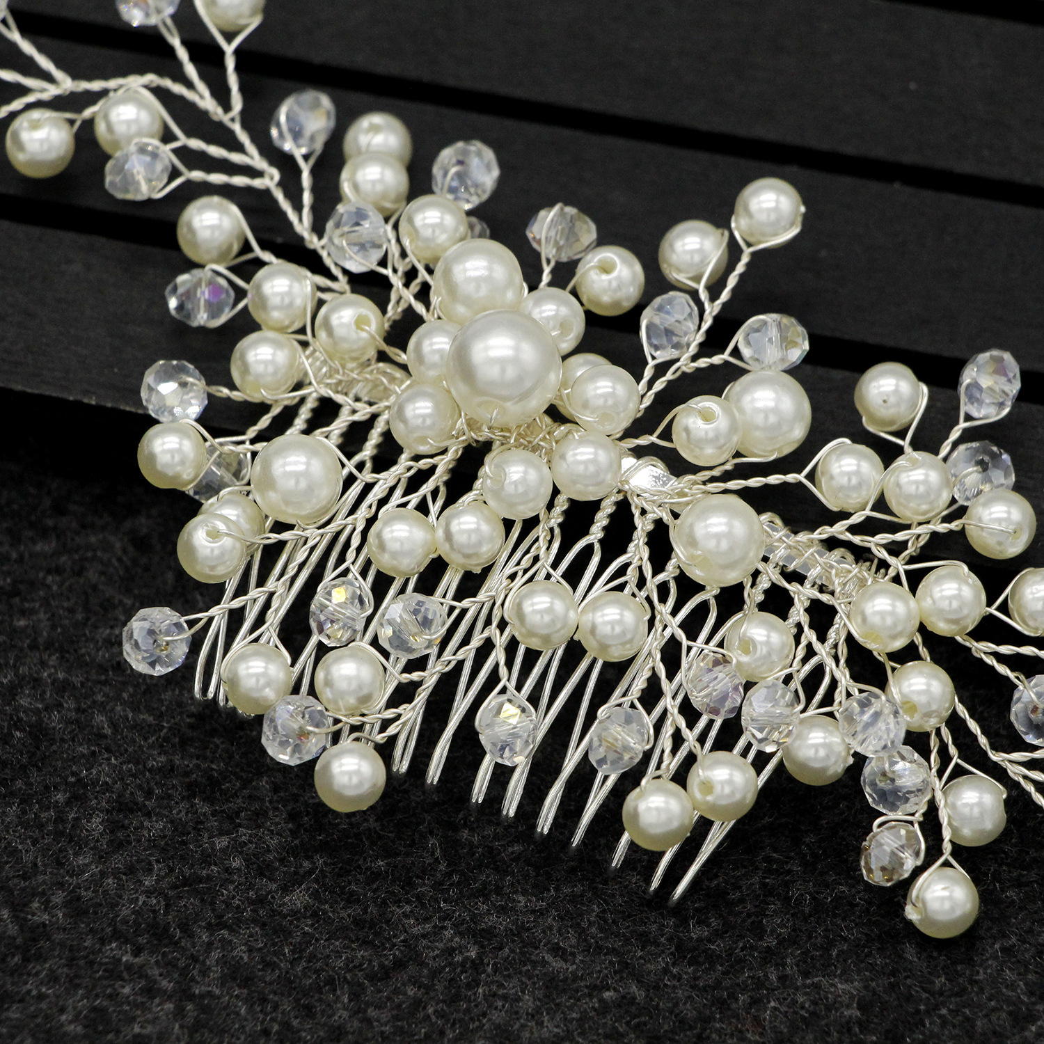 new fashion Handmade solid color Pearl decor Headdress