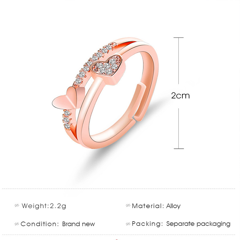 Womenu0027S Fashion Simple Style Heart shape Alloy Artificial Gemstones Artificial Diamond Plating