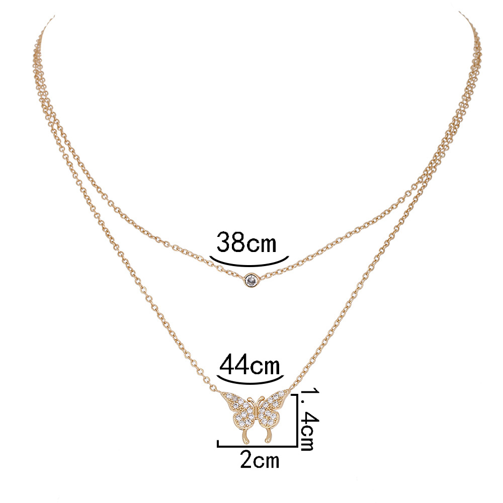 Fashion Butterfly Alloy Plating Necklace