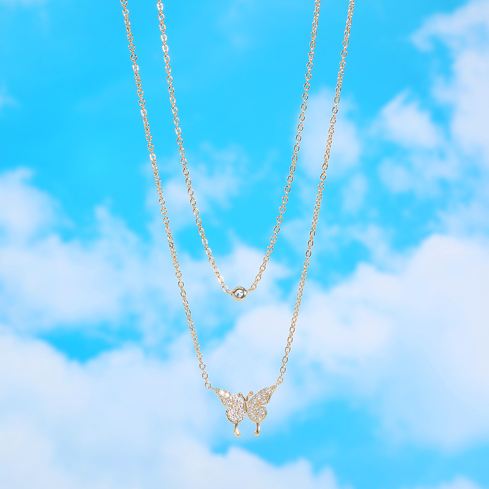 Fashion Butterfly Alloy Plating Necklace