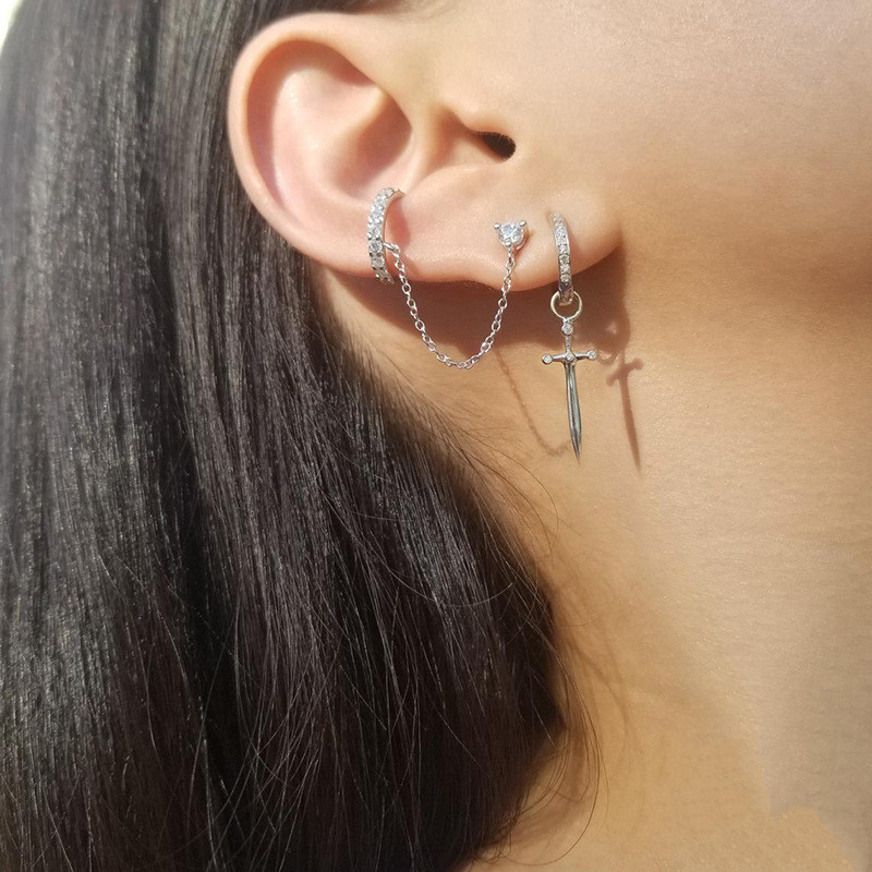 Womenu0027S Fashion Geometric Sterling Silver Gem Earrings 925 Silver Earrings