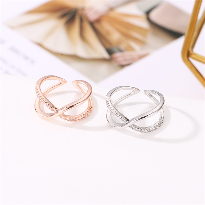 Womenu0027S Fashion Simple Style Geometric Copper Zircon Plating