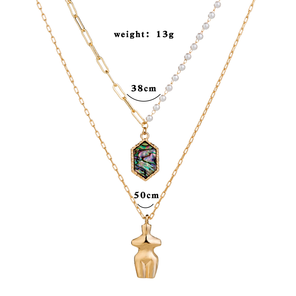 Fashion Geometric Alloy Plating Pendant Necklace 1 Set