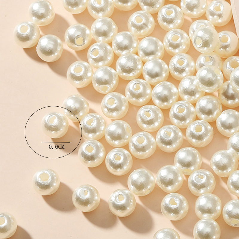 6mm Imitation Pearl Handmade DIY Beaded Bulk Beads 120 PCs