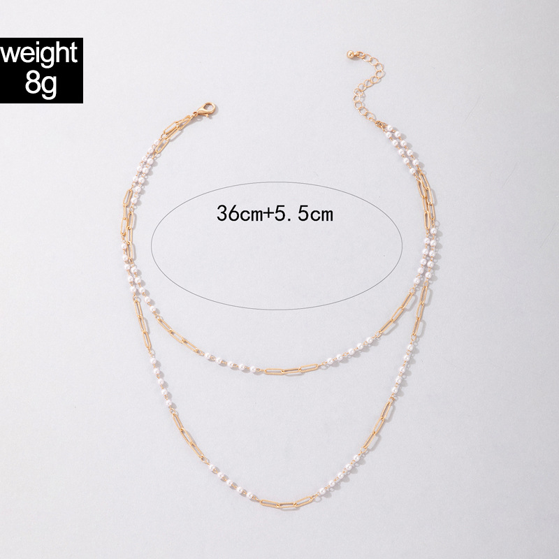 Fashion Alloy Geometric Pattern Necklace Daily Artificial Pearl Copper Rings