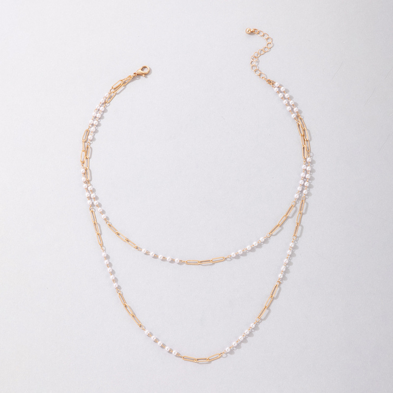 Fashion Alloy Geometric Pattern Necklace Daily Artificial Pearl Copper Rings