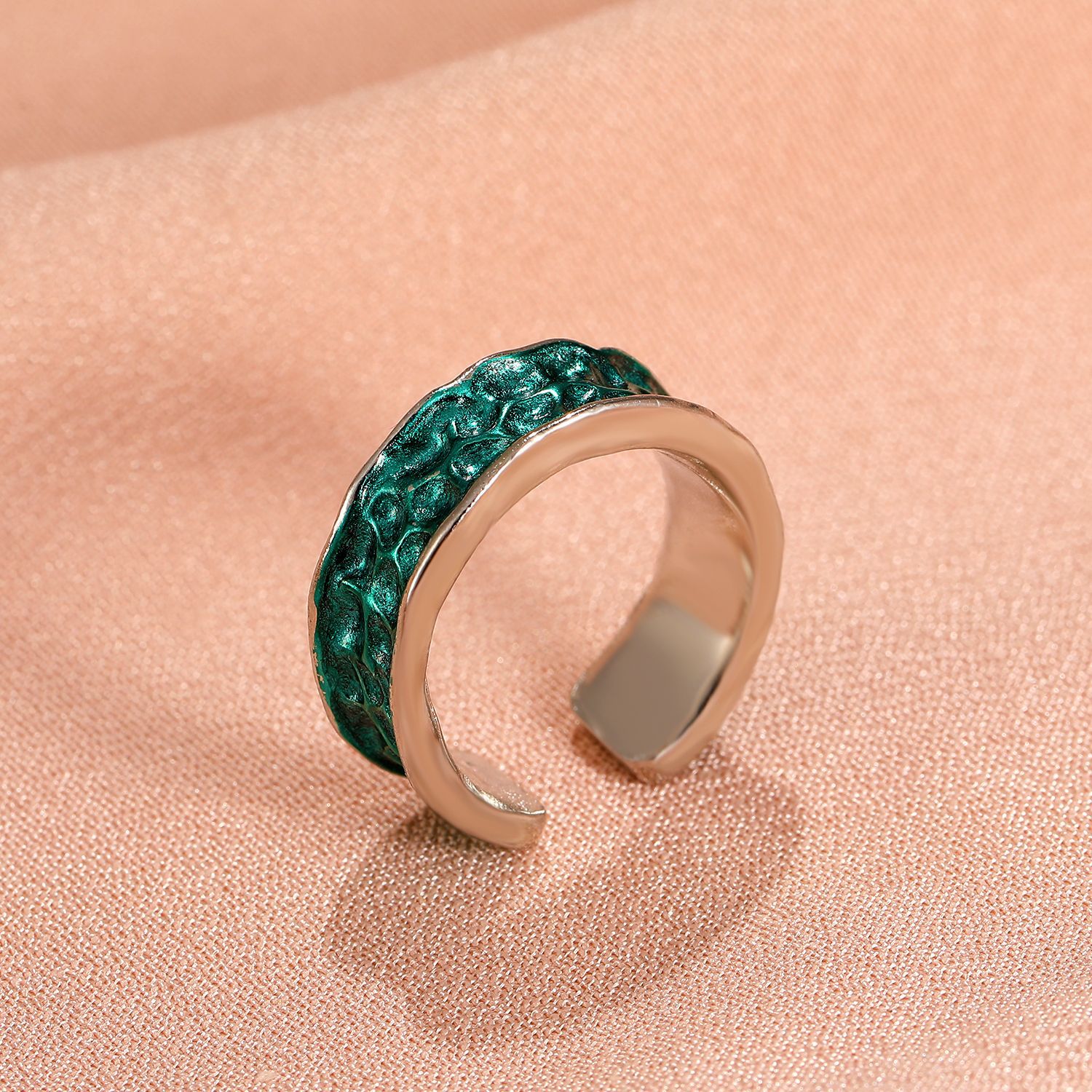 Simple Style Alloy Geometric Pattern Ring Unset