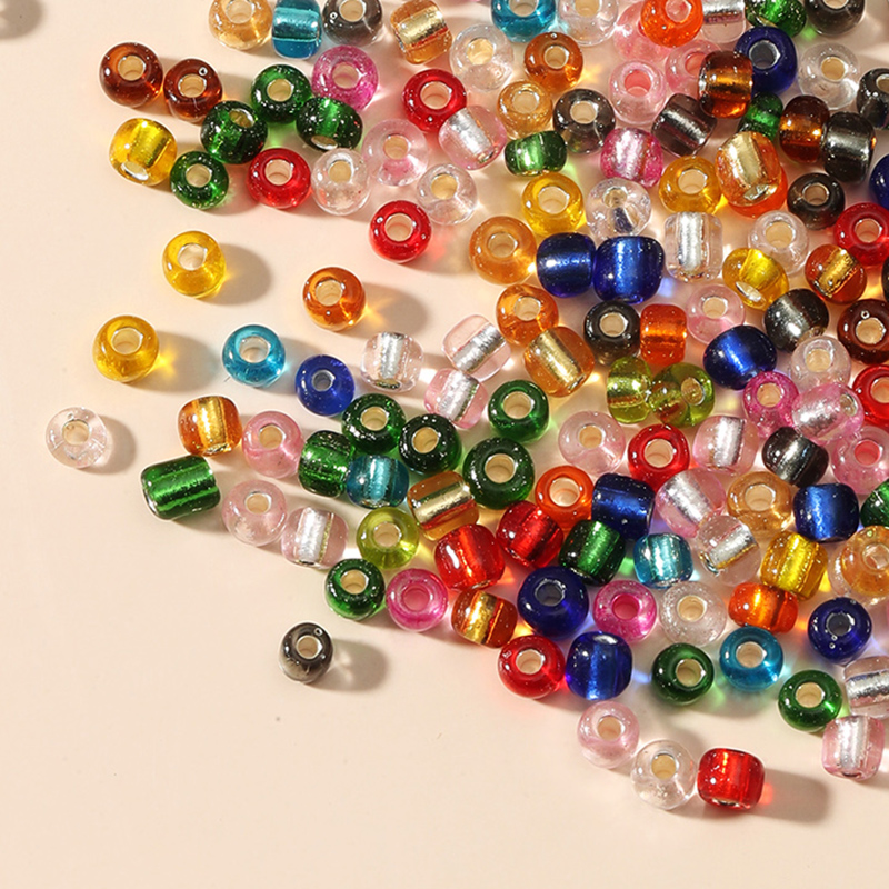 4mm Handmade DIY Bulk Mixed Color Small Rice-Shaped Beads 200 PCs