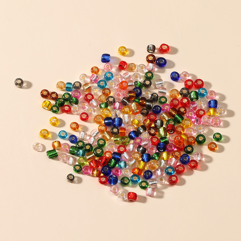 4mm Handmade DIY Bulk Mixed Color Small Rice-Shaped Beads 200 PCs