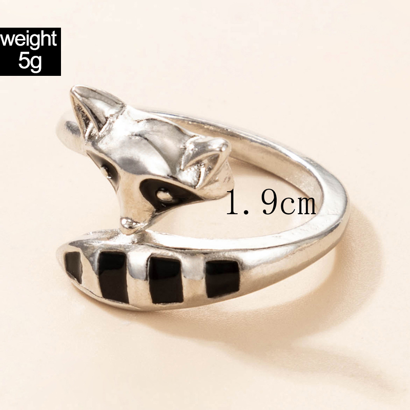 Cute Alloy Fox Ring Daily Copper Rings