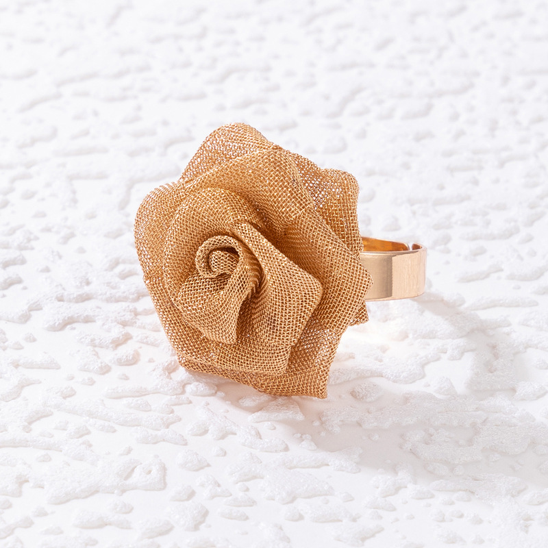 Fashion Alloy Flowers Ring Copper Rings