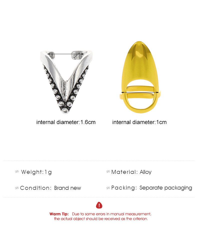 Unisex Fashion Geometric Alloy Plating No Inlaid Rings
