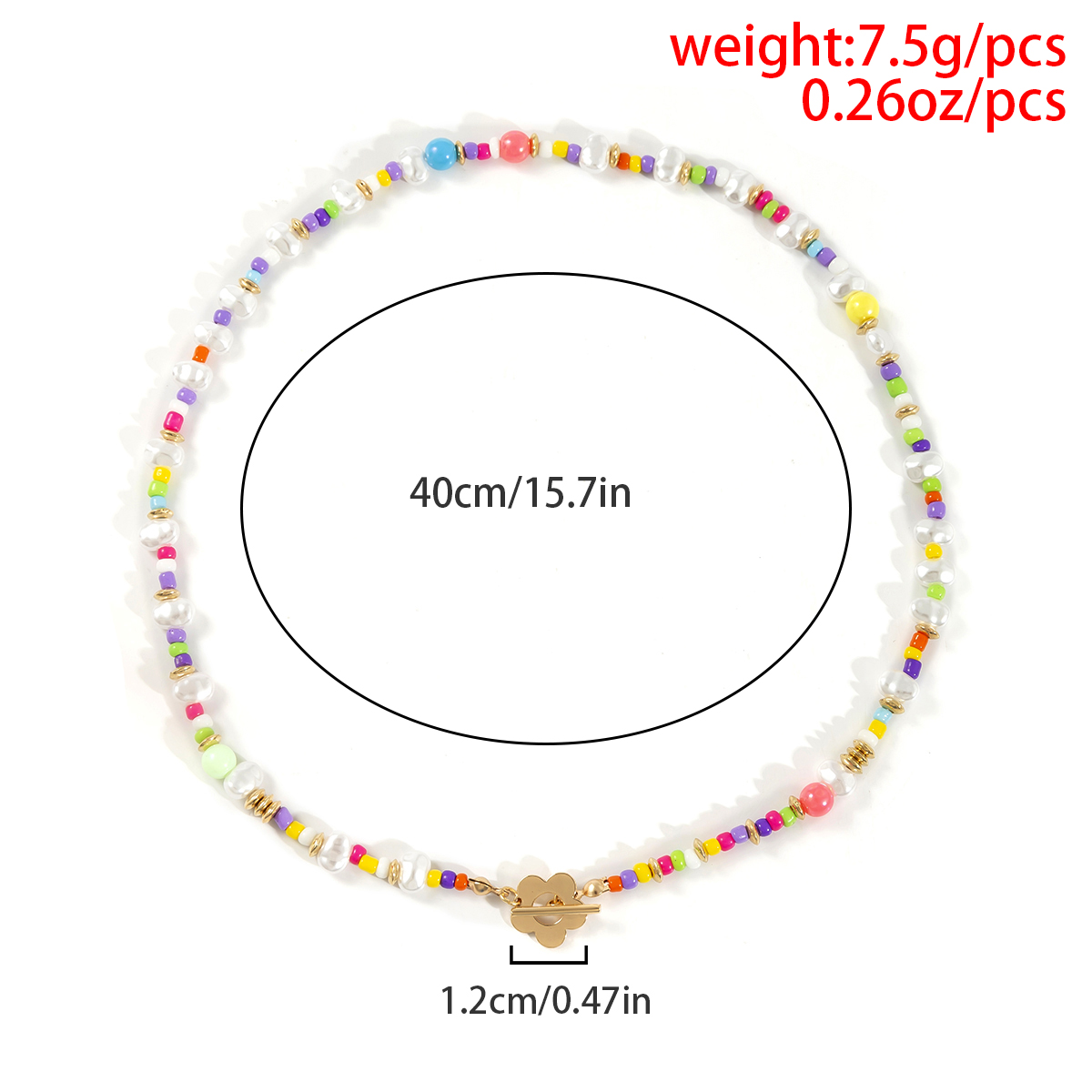 Sweet Imitation pearl Plastic Iron Multicolor Necklace Daily Unset Copper Necklaces