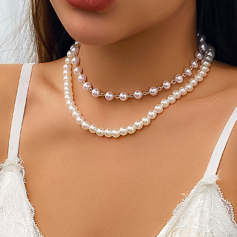 Womenu0027S Vintage Style Solid Color Imitation pearl Necklace Beaded Artificial Pearl 1 Piece