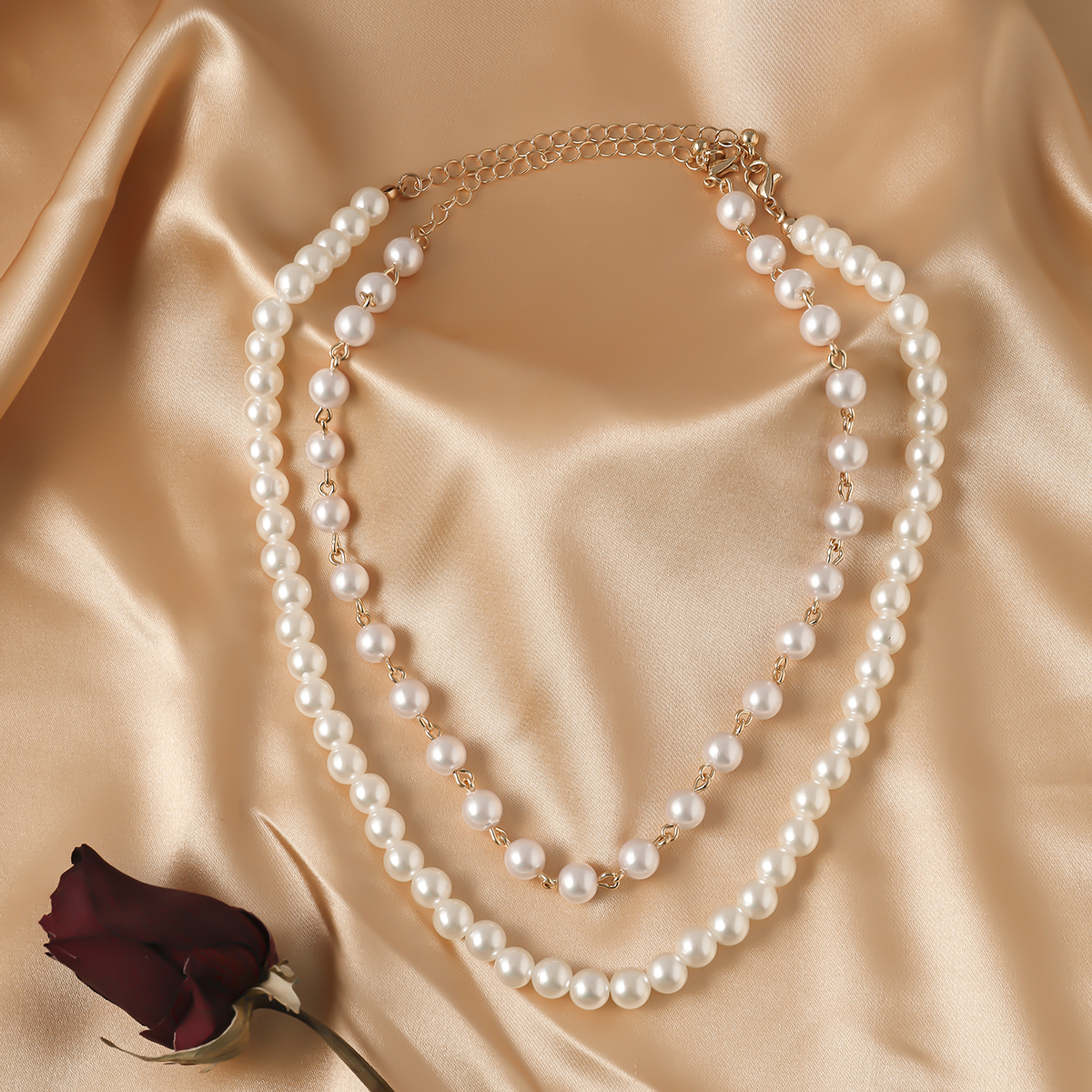 Womenu0027S Vintage Style Solid Color Imitation pearl Necklace Beaded Artificial Pearl 1 Piece