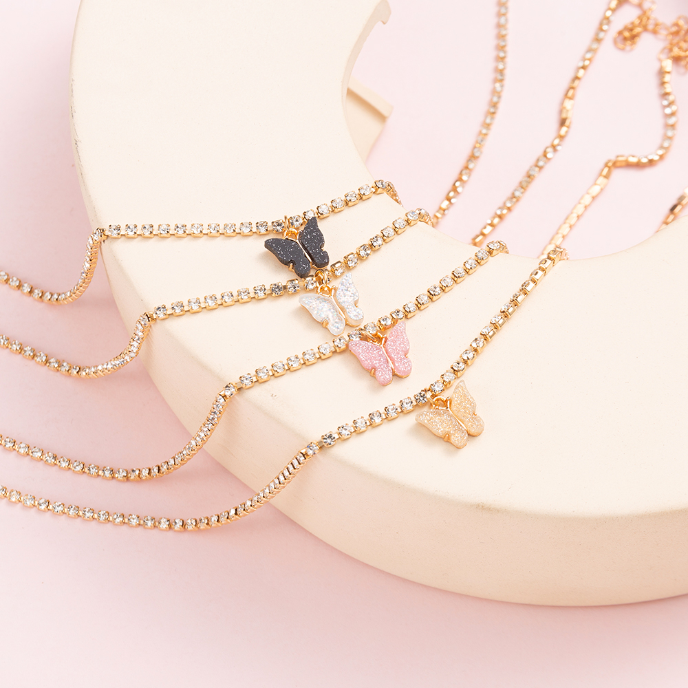 Womenu0027S Retro Fashion Butterfly Alloy Necklace 1 Piece