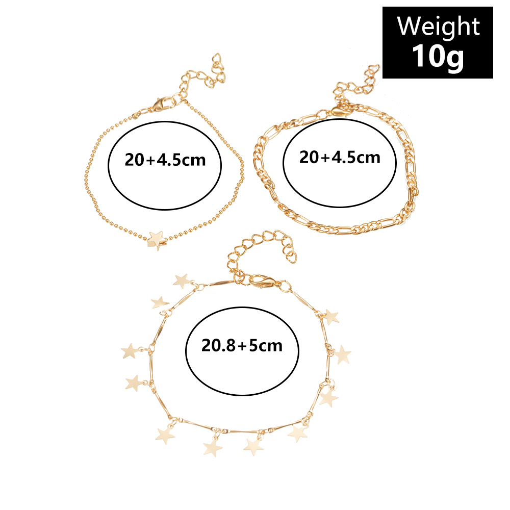 Womenu0027S Fashion Beach Star Heart Flowers Alloy Anklet Beads As Picture