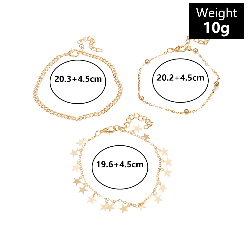 Womenu0027S Fashion Beach Star Heart Flowers Alloy Anklet Beads As Picture