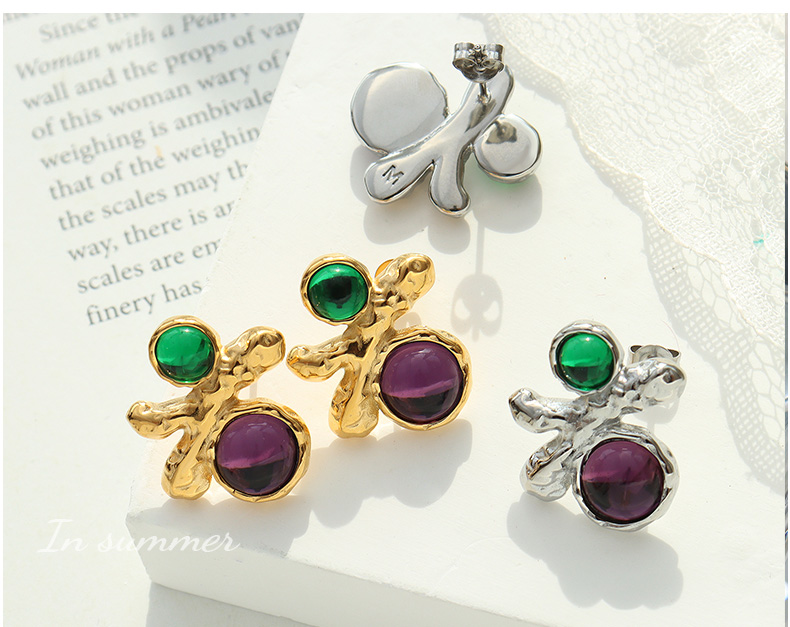 Womenu0027S Hip-Hop Fashion Geometric Titanium Steel Artificial Crystal Earrings Plating Drop Earrin
