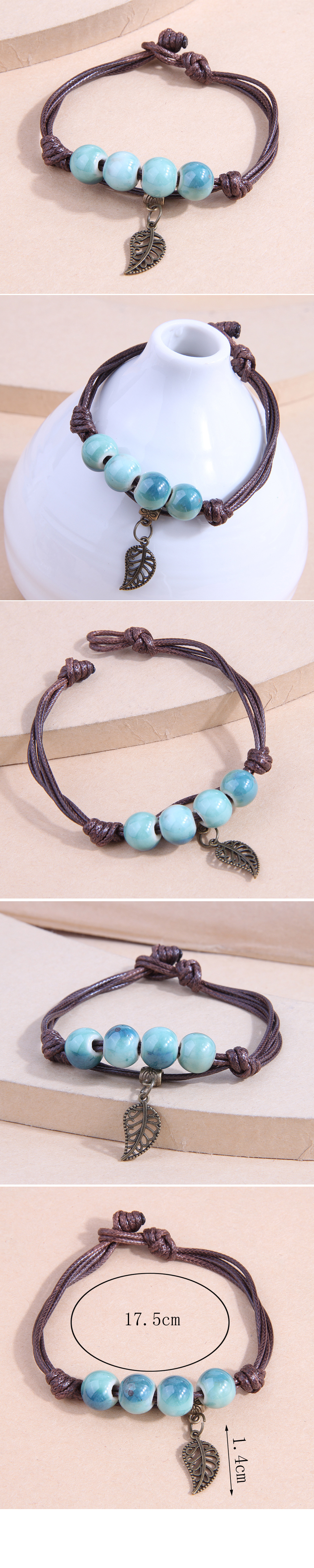 Ethnic Style Feather Alloy Nylon Bracelets