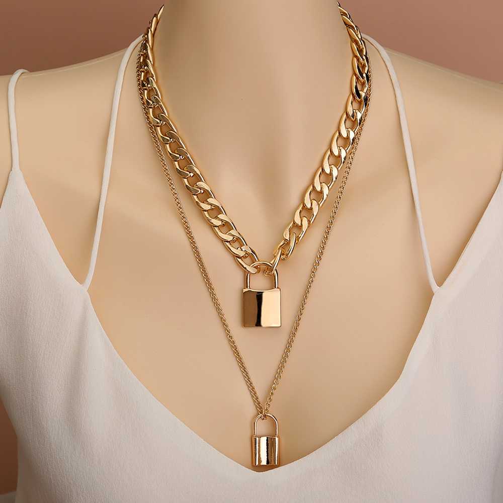 Simple Style Lock Alloy Plating No Inlaid Necklace