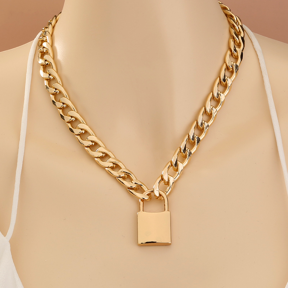 Simple Style Lock Alloy Plating No Inlaid Necklace