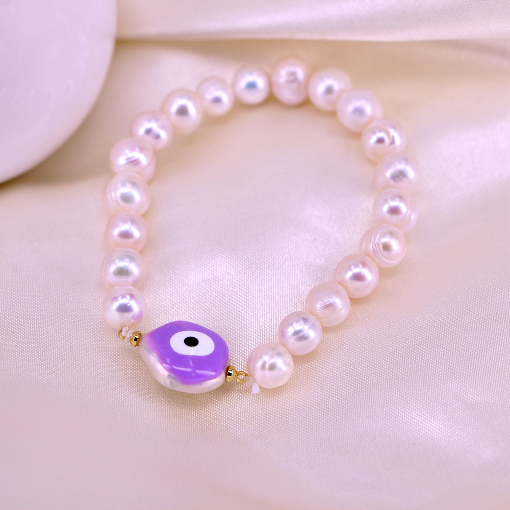 Fashion Eye Baroque Pearls Beaded Pearl Bracelets 1 Piece