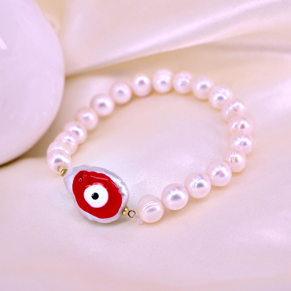 Fashion Eye Baroque Pearls Beaded Pearl Bracelets 1 Piece