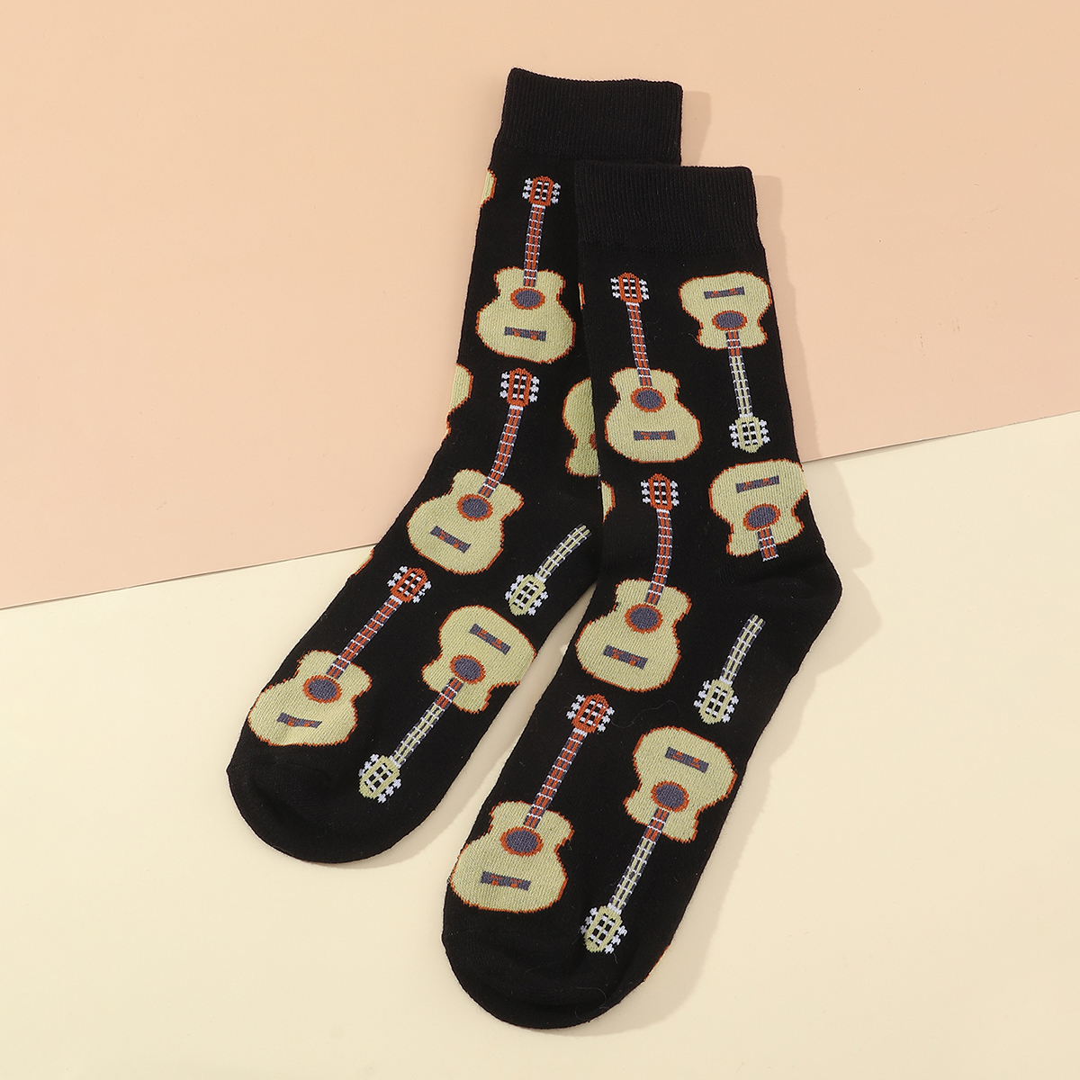 Menu0027S Simple Style Guitar Cotton Socks